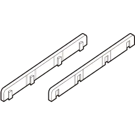 Two identical white plastic clips with rectangular slots and hooks on the bottom side. - Hoya Ondol Aust